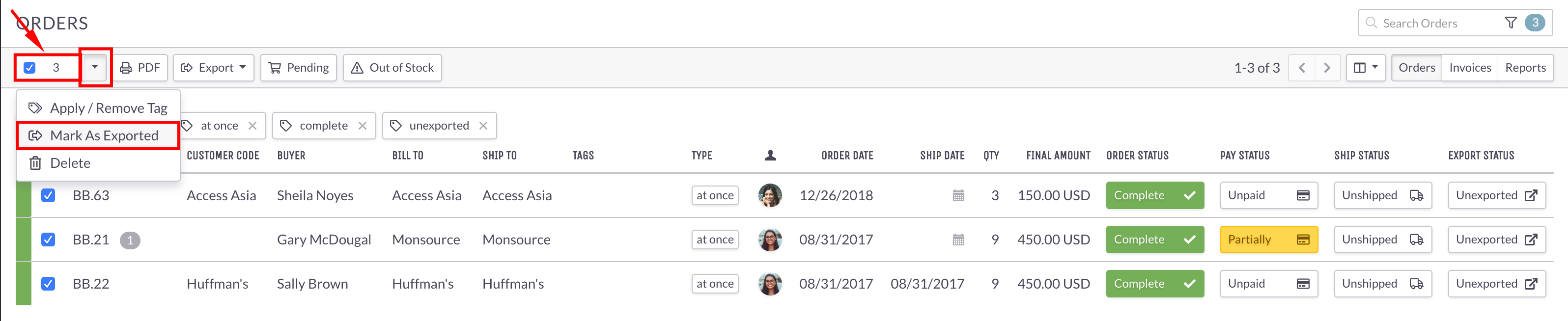 Find and Clear Committed Inventory Units